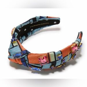 The Met x Lele Mondrian Knotted Mondrian Composition Embroidered Headband